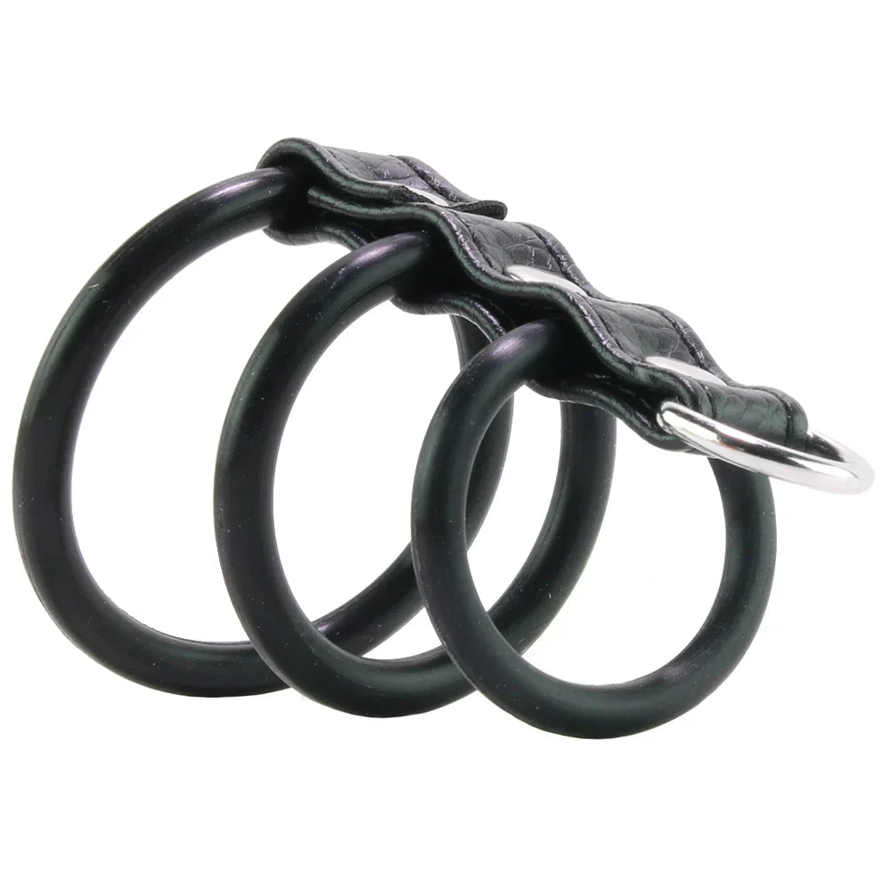 Blue Line 3 Ring Silicone Gates of Hell with Leash Lead – Edmonton – packaging view
