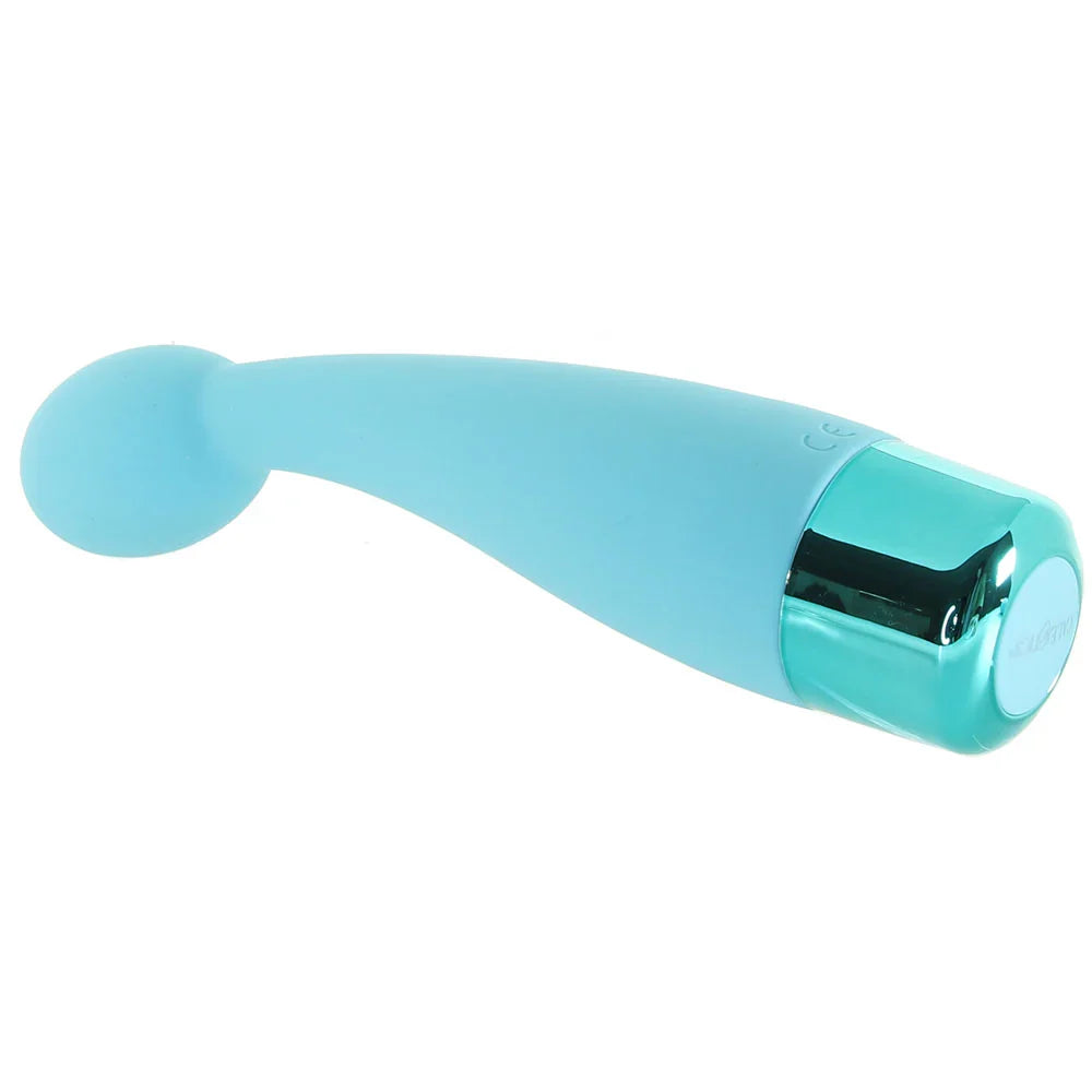 Eden Silicone Tulip Vibe in Teal – Edmonton adult store – close-up view