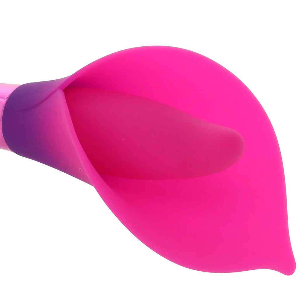 Vala Fiercely Powerful Silicone Flower Vibe in Purple – Edmonton adult shop – in use view
