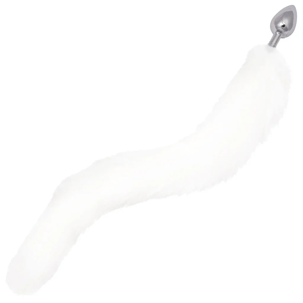 Running Wild White Tail Plug – Edmonton adult store – close-up view