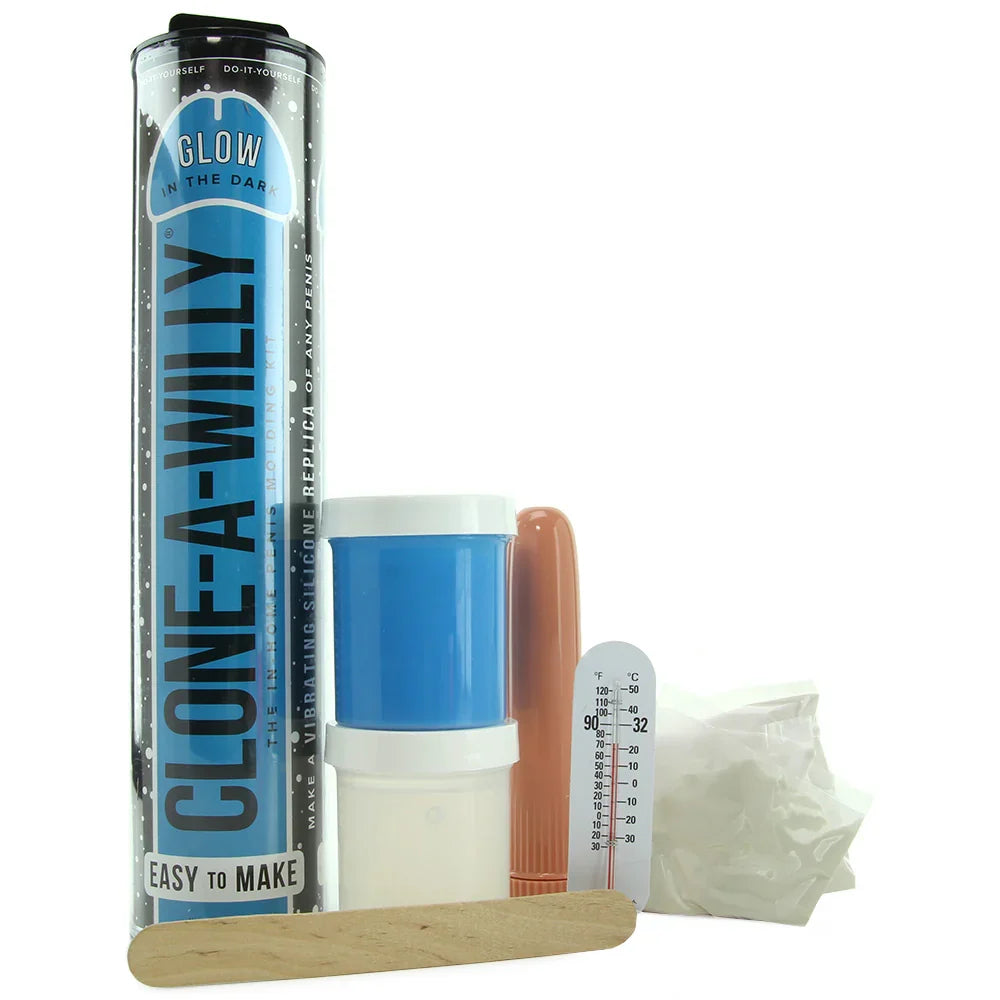 Clone-A-Willy Glow in the Dark in Blue – Edmonton adult boutique – features