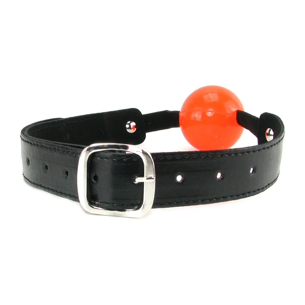 Sex & Mischief Solid Red Ball Gag – Edmonton adult store – close-up view