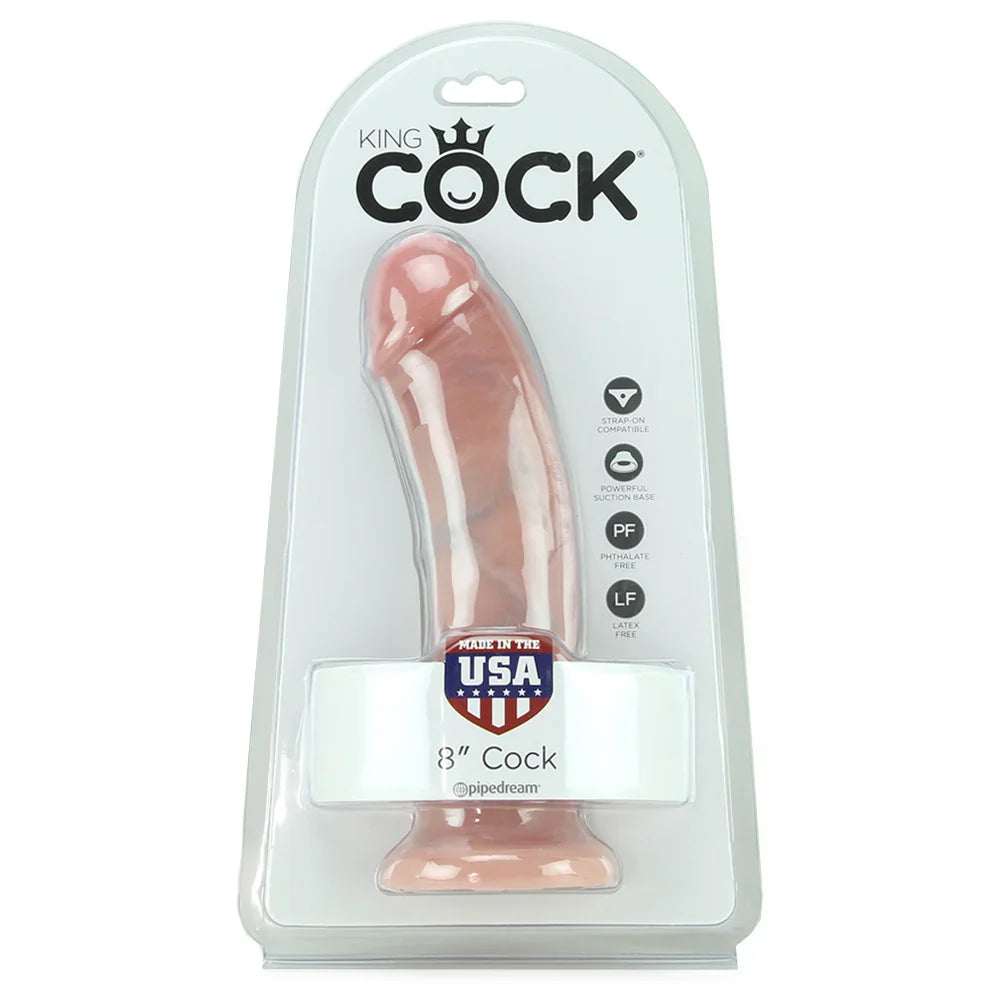 King Cock 8 Inch Dildo in Flesh – Edmonton adult store – close-up view