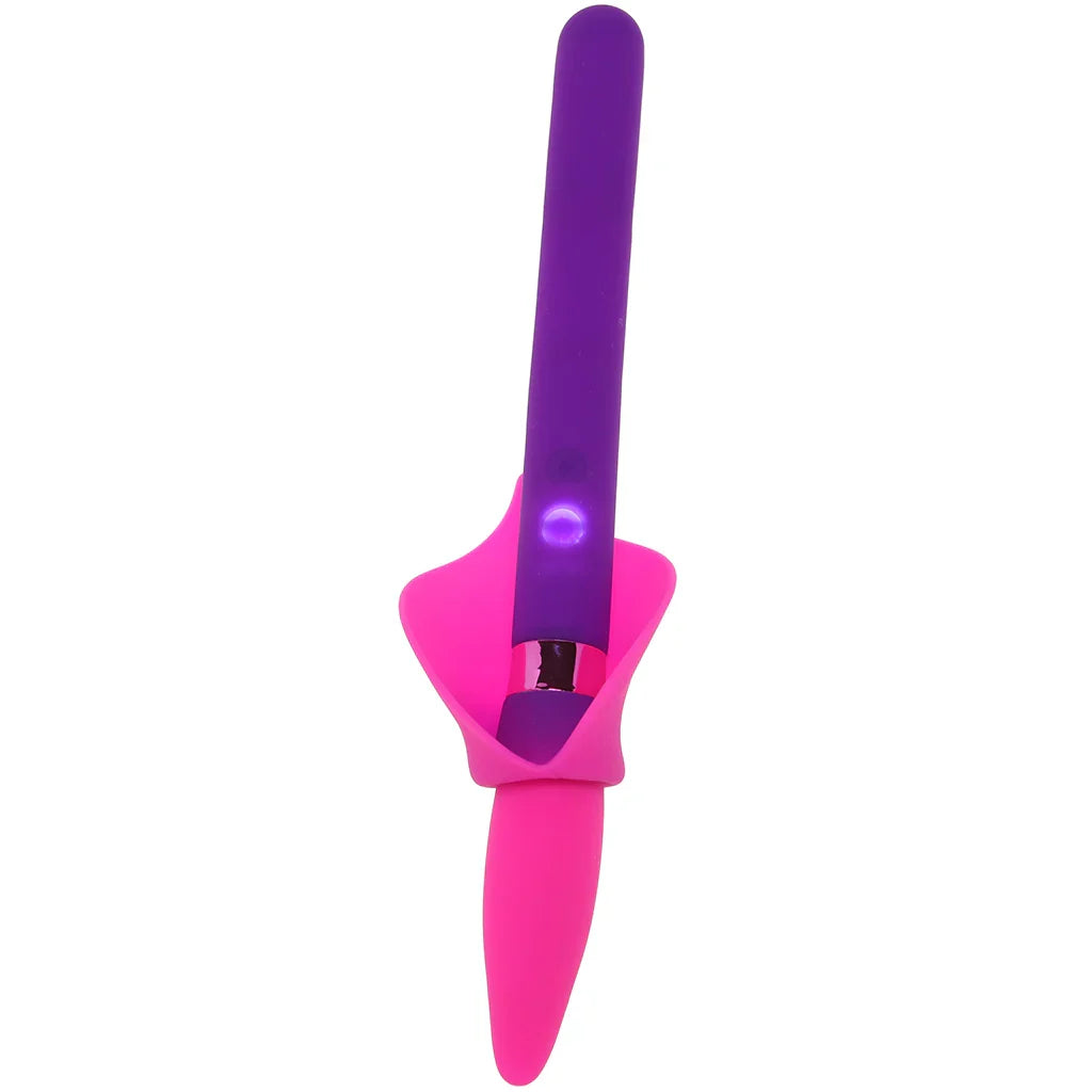 Vala Fiercely Powerful Silicone Flower Vibe in Purple – Heaven Boutique Edmonton – additional angle