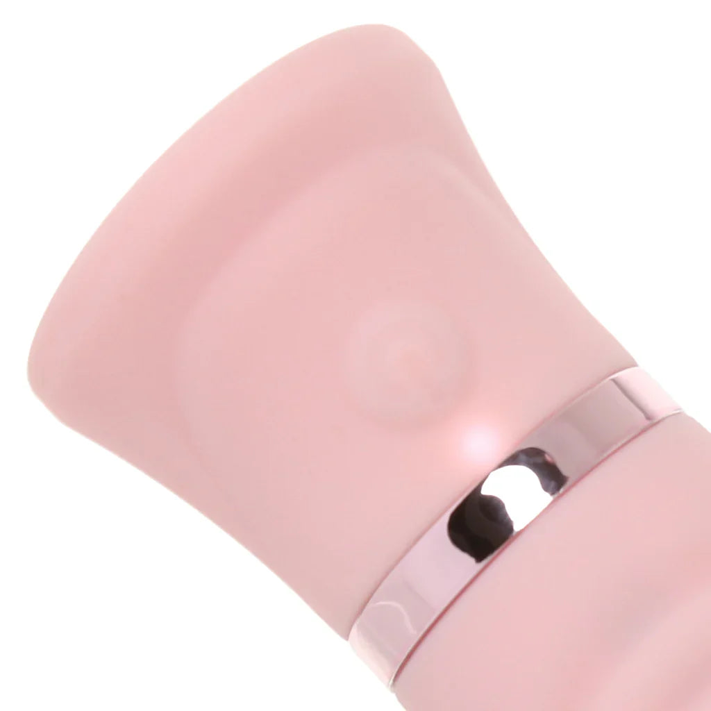 Loveline Mystique Ribbed Mini Rabbit Vibe – Edmonton adult store – close-up view