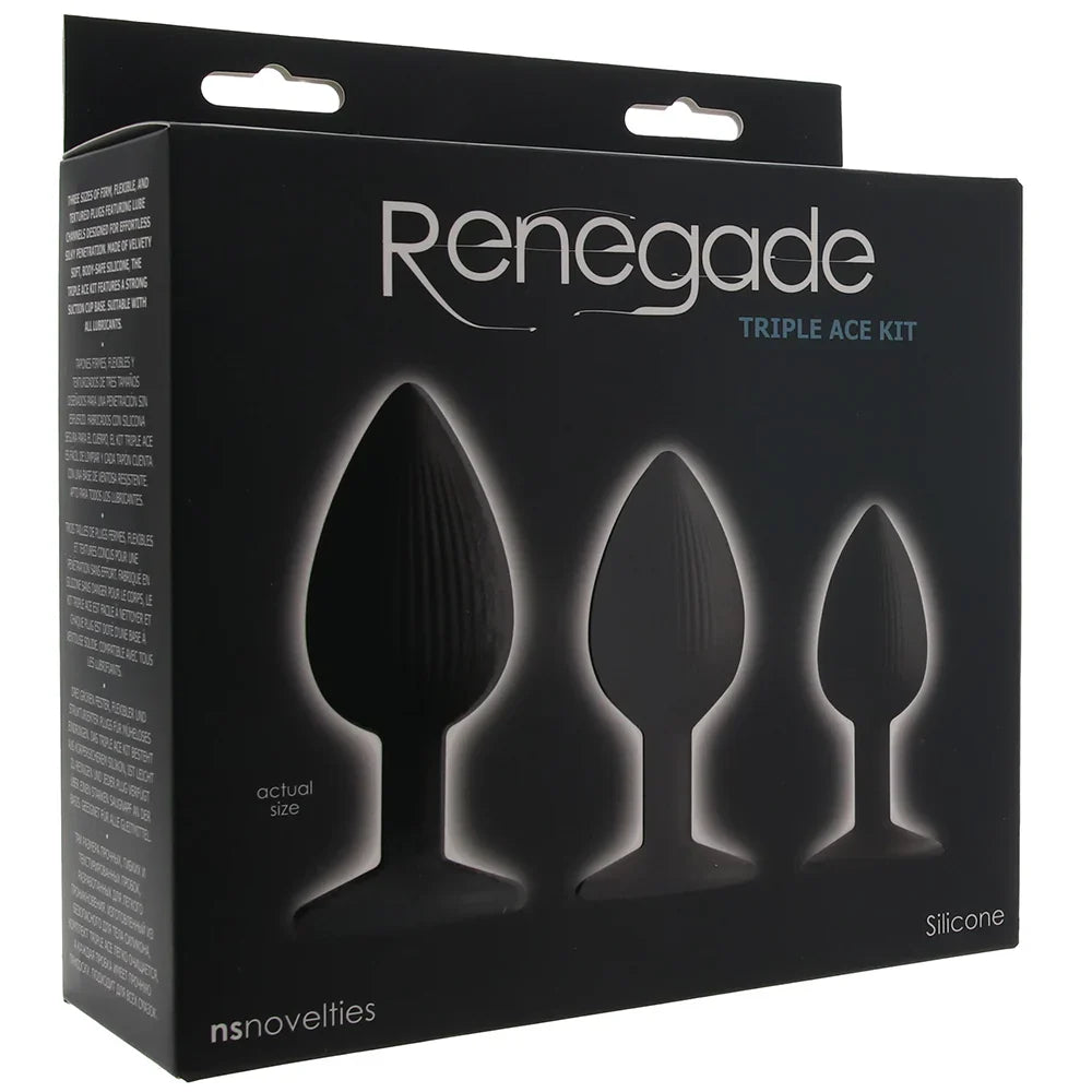 Renegade Triple Ace Silicone Butt Plug Kit — buy in Edmonton | Heaven Boutique