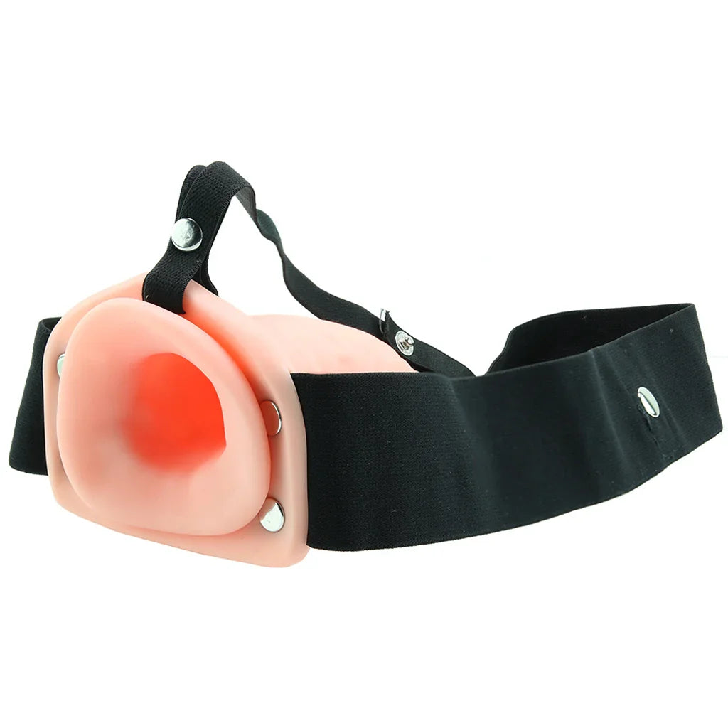 Dr. Skin 6 Inch Hollow Strap-On in Vanilla – Heaven Boutique Edmonton – side view