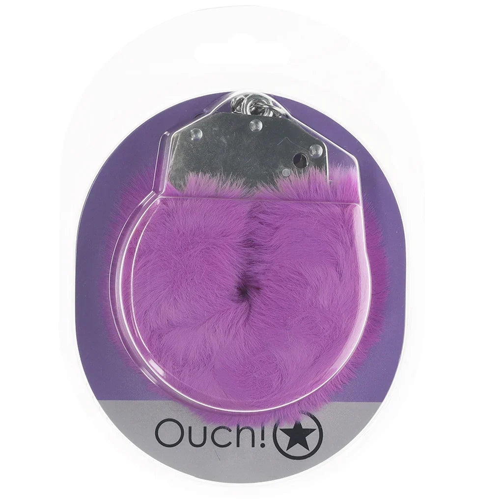 Ouch! Heavy Duty Fluffy Cuffs in Purple — buy in Edmonton | Heaven Boutique
