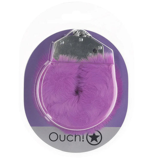 Ouch! Heavy Duty Fluffy Cuffs in Purple — buy in Edmonton | Heaven Boutique