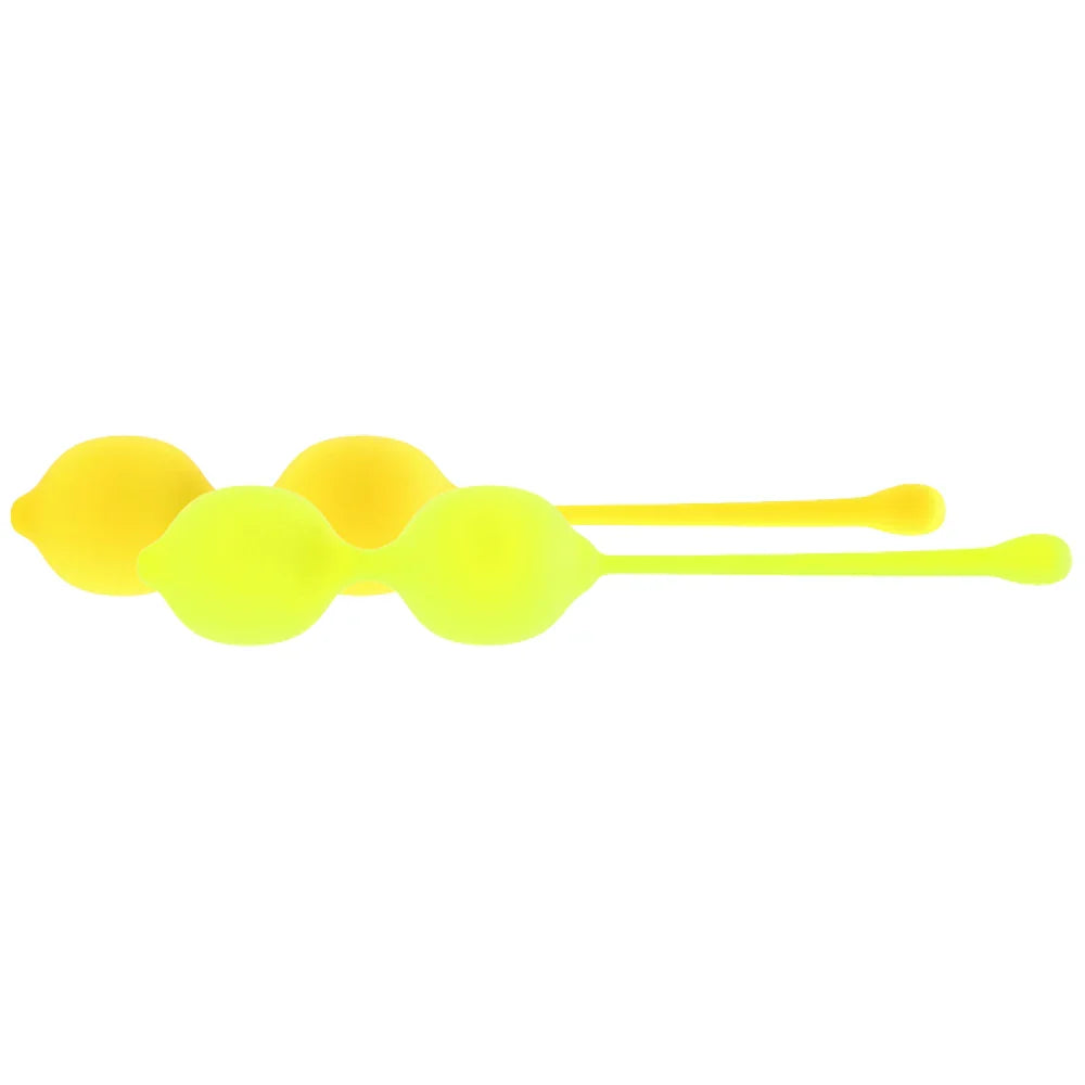 Lemon Squeeze.Relax.Repeat Kegel Dual Training Set – Edmonton adult store – close-up view