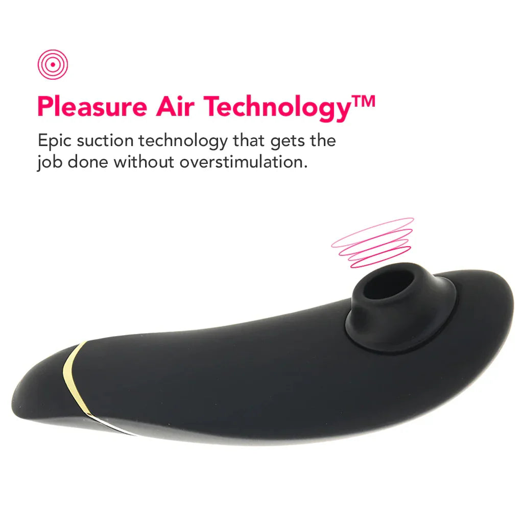 Womanizer Premium 2 Pleasure Air Stimulator in Black – Heaven Boutique Edmonton – additional angle