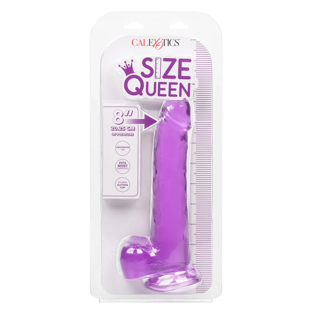 Size Queen 8 Inch Jelly Dildo in Purple — buy in Edmonton | Heaven Boutique