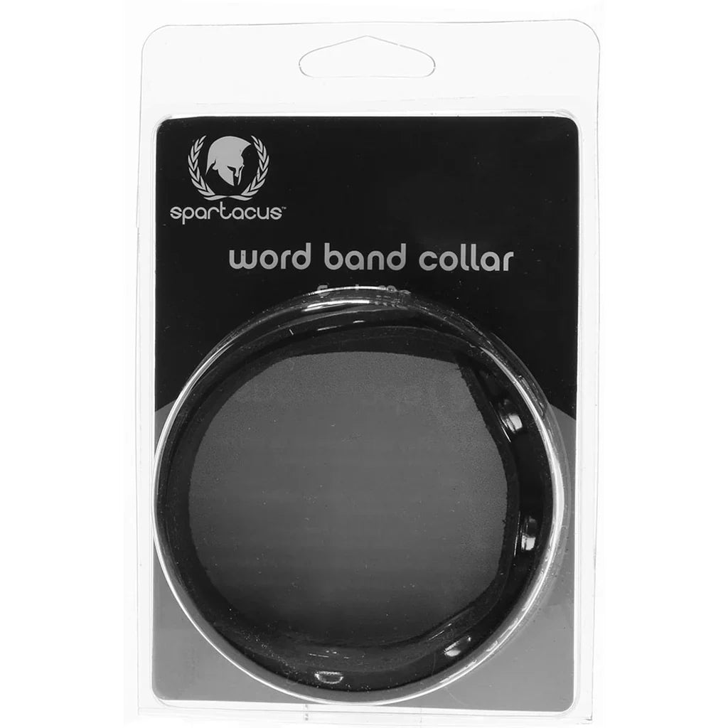 F**k Me Leather Word Band Collar — buy in Edmonton | Heaven Boutique