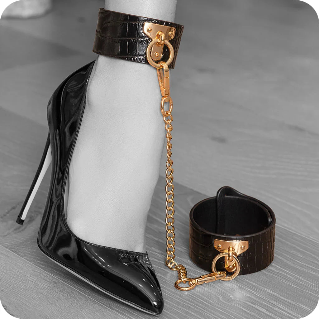 Ouch! Rome Collection Leg Cuffs – Edmonton adult boutique – features