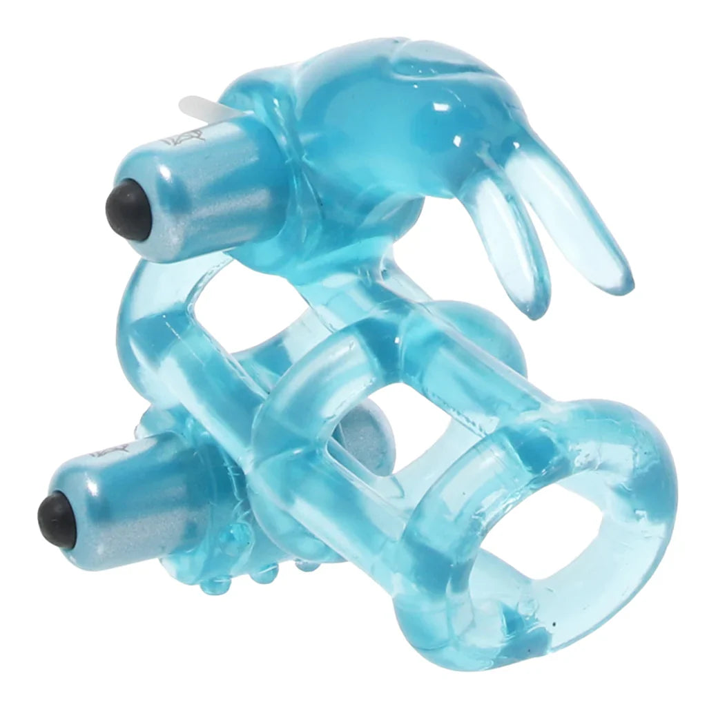 Double Trouble Vibrating Support System in Blue – Edmonton – packaging view