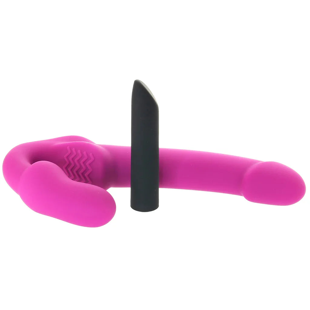 Temptasia Estella Vibrating Strapless Dildo – Edmonton adult store – close-up view