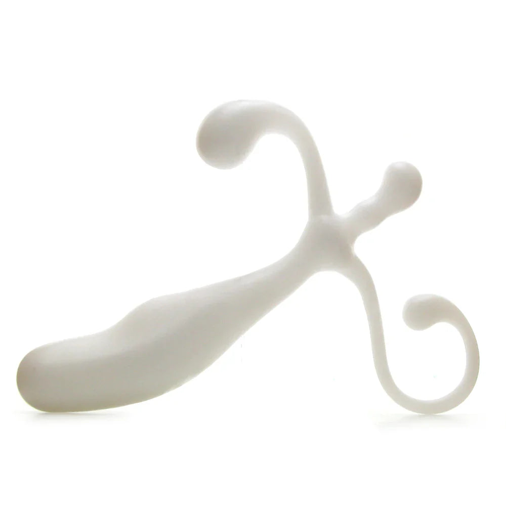 Blue Line 5 Inch Male P-Spot Massager in White – Edmonton adult boutique – features