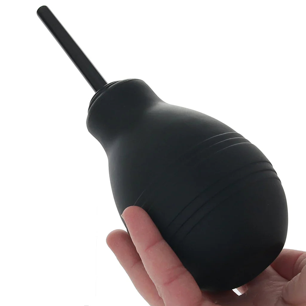One-Way Anal Douche in Black – Edmonton adult store – close-up view