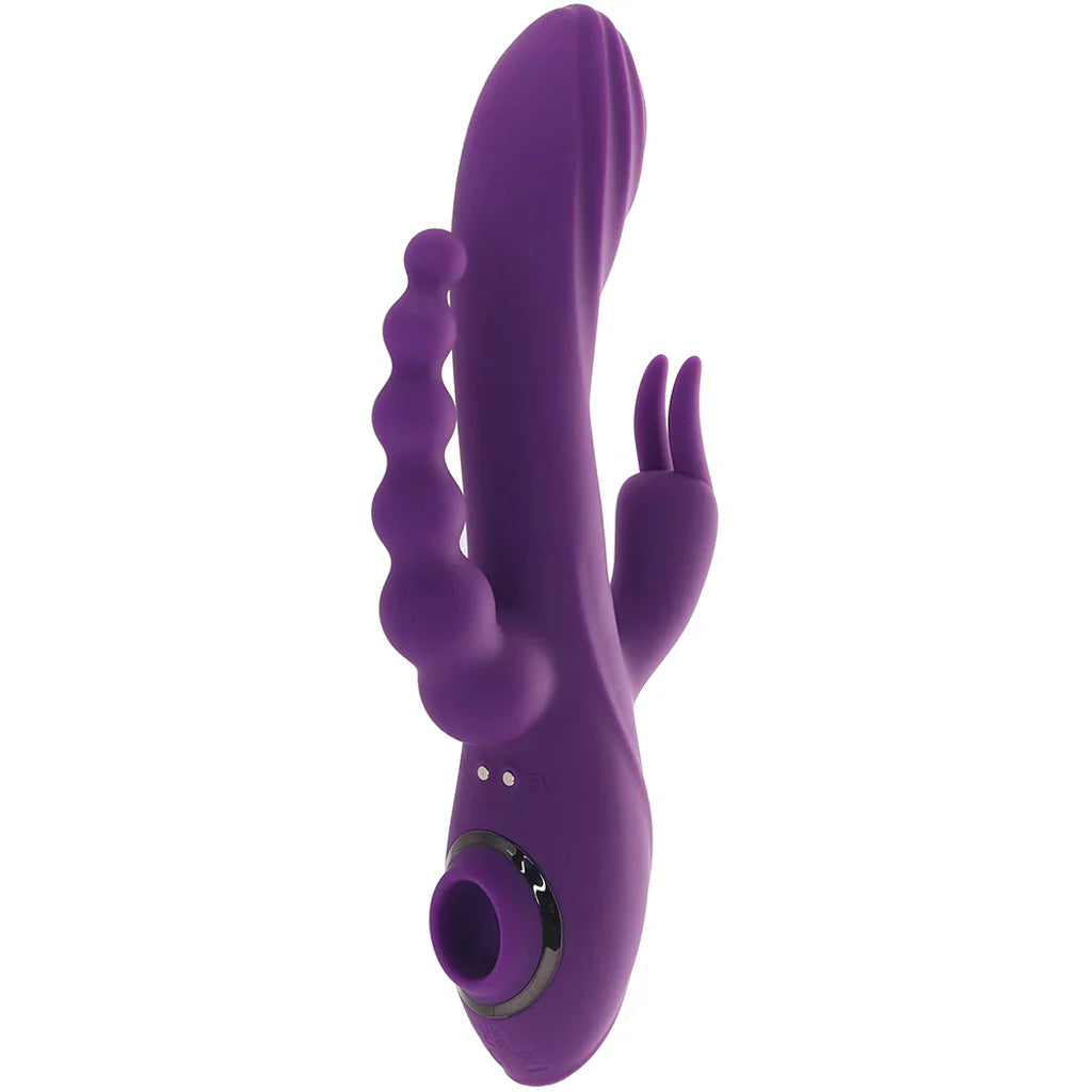 Fourgasm Triple Stimulator Sucking Rabbit Vibe in Purple – Edmonton – packaging view