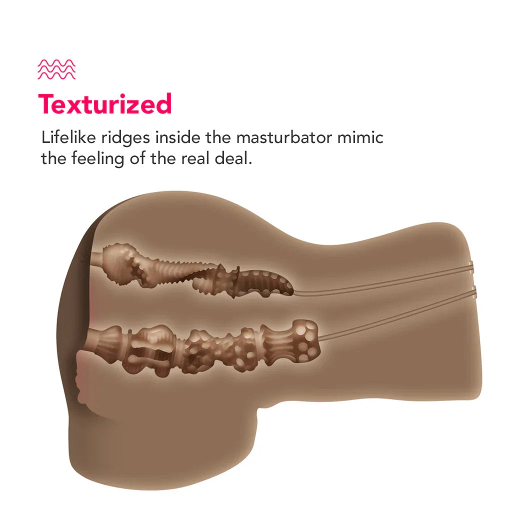 Rear Beauty Sucking & Vibrating Masturbator in Dark – Heaven Boutique Edmonton – additional angle