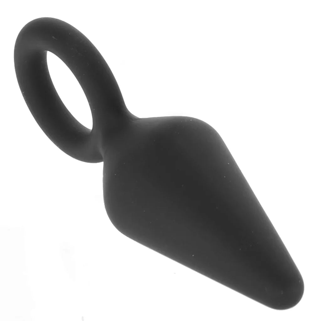 Anal Adventures Platinum Loop Plug in Small - Small – Heaven Boutique Edmonton – side view