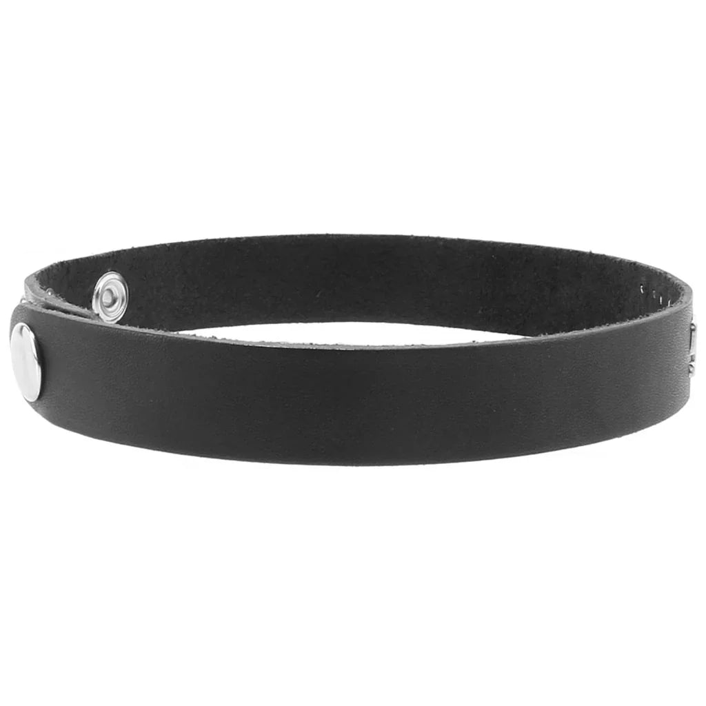 F**k Me Leather Word Band Collar – Heaven Boutique Edmonton – side view