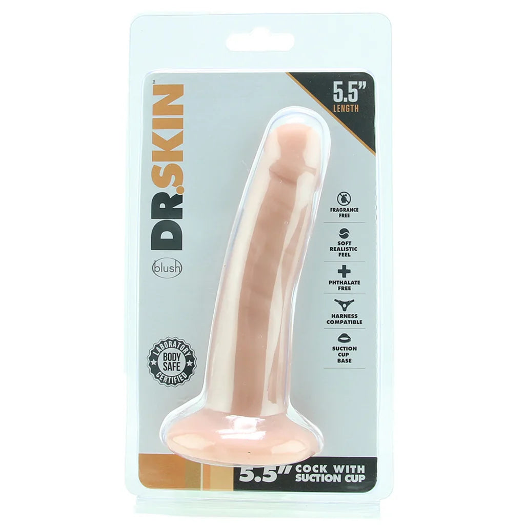Dr. Skin 5.5 Inch Cock with Suction Cup in Beige — buy in Edmonton | Heaven Boutique
