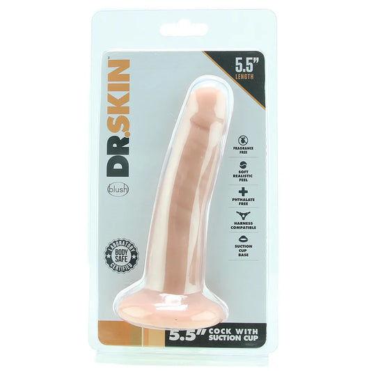 Dr. Skin 5.5 Inch Cock with Suction Cup in Beige — buy in Edmonton | Heaven Boutique