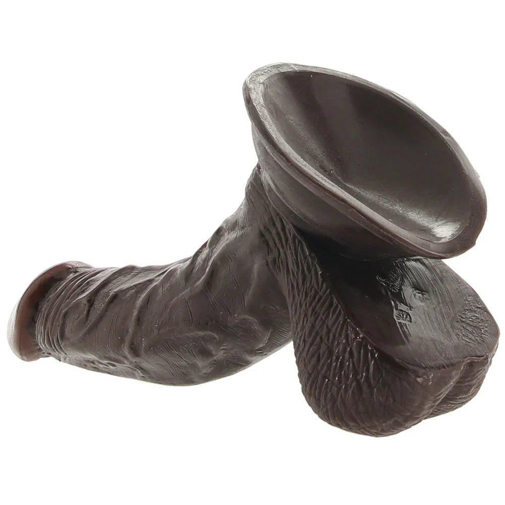 Real Skin Whoppers 6.5 Inch Dildo in Brown – Edmonton adult store – close-up view