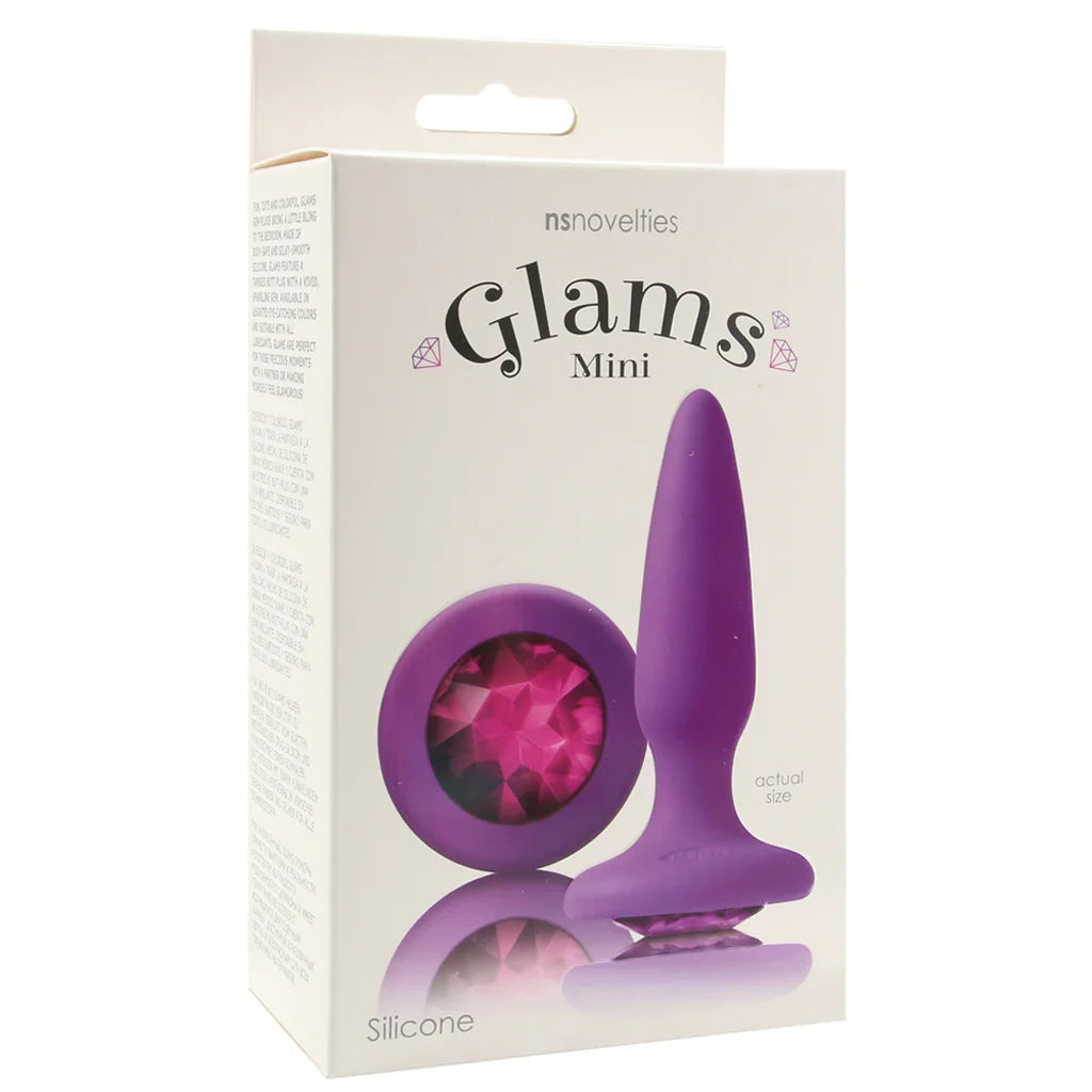 Glams Mini Purple Gem Silicone Butt Plug — buy in Edmonton | Heaven Boutique