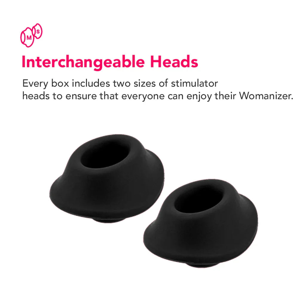Womanizer Premium 2 Pleasure Air Stimulator in Black – Edmonton adult store – close-up view