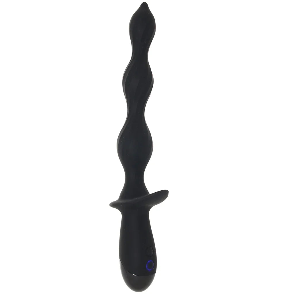 Ass-Station Deep Dive Beaded Anal Vibe – Edmonton adult shop – in use view