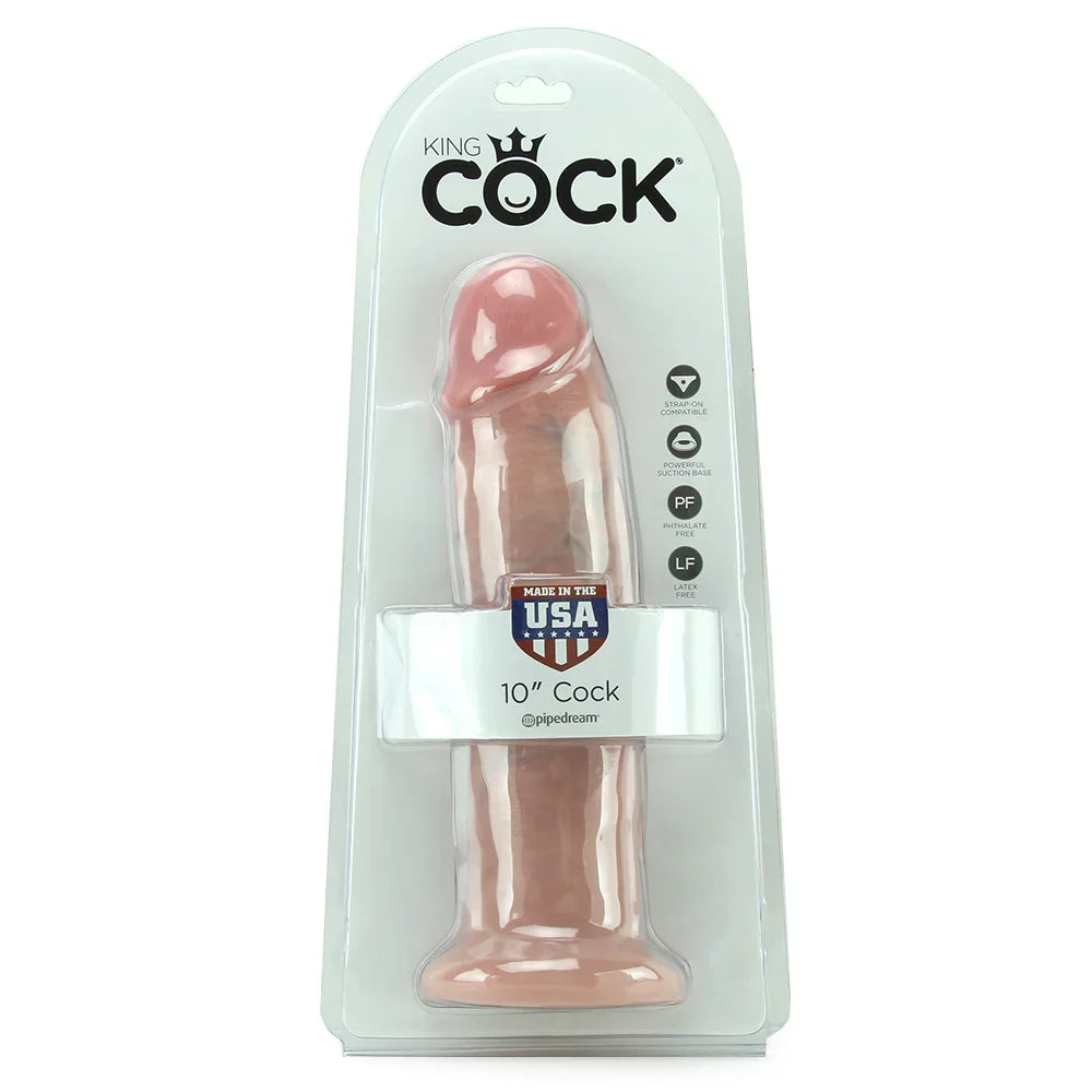 King Cock 10 Inch Dildo in Flesh – Edmonton adult store – close-up view