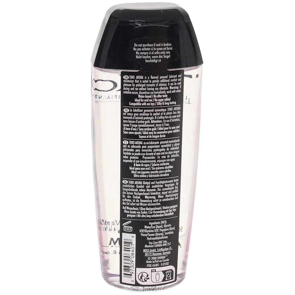 Toko Aroma Flavored Lube 5.5oz/163ml in Strawberry Wine – Edmonton adult store – close-up view