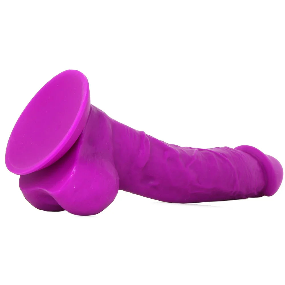 ColourSoft 8 Inch Silicone Dildo in Purple Edmonton – product detail