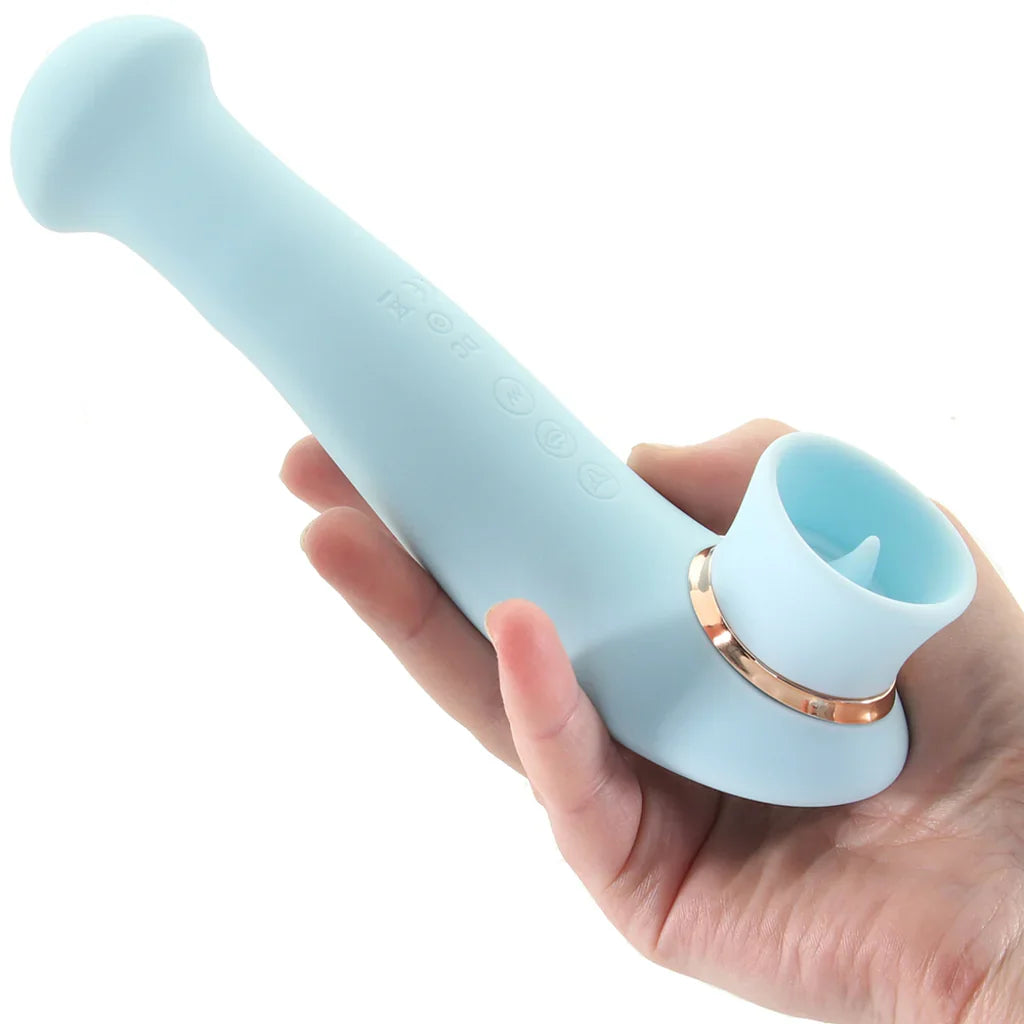 Destiny Sucking, Flickering and Vibrating Massager in Blue Edmonton – product detail