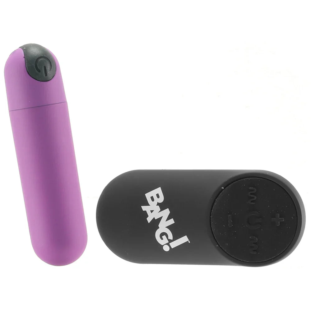 Bang! Remote Vibrating Bullet in Purple – Edmonton adult store – close-up view