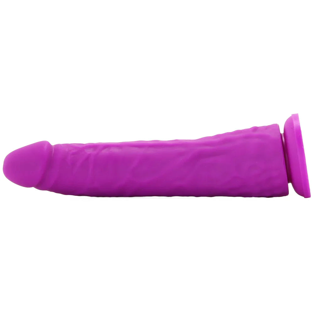 Colours Thin Pleasures 8 Inch Silicone Dildo in Purple – Edmonton adult boutique – features