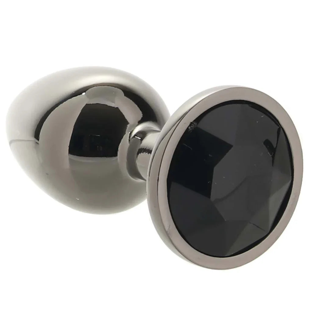 Black Gem Anal Plug in Small - Small – Edmonton adult store – close-up view
