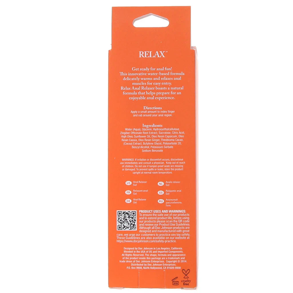Relax Anal Relaxer in 2oz/56g - 2oz/56g – Edmonton adult store – close-up view