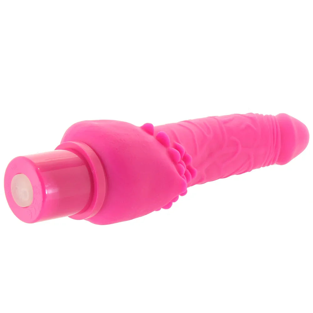 Power Stud Rechargeable Cliterrific Vibe in Pink – Edmonton adult store – close-up view