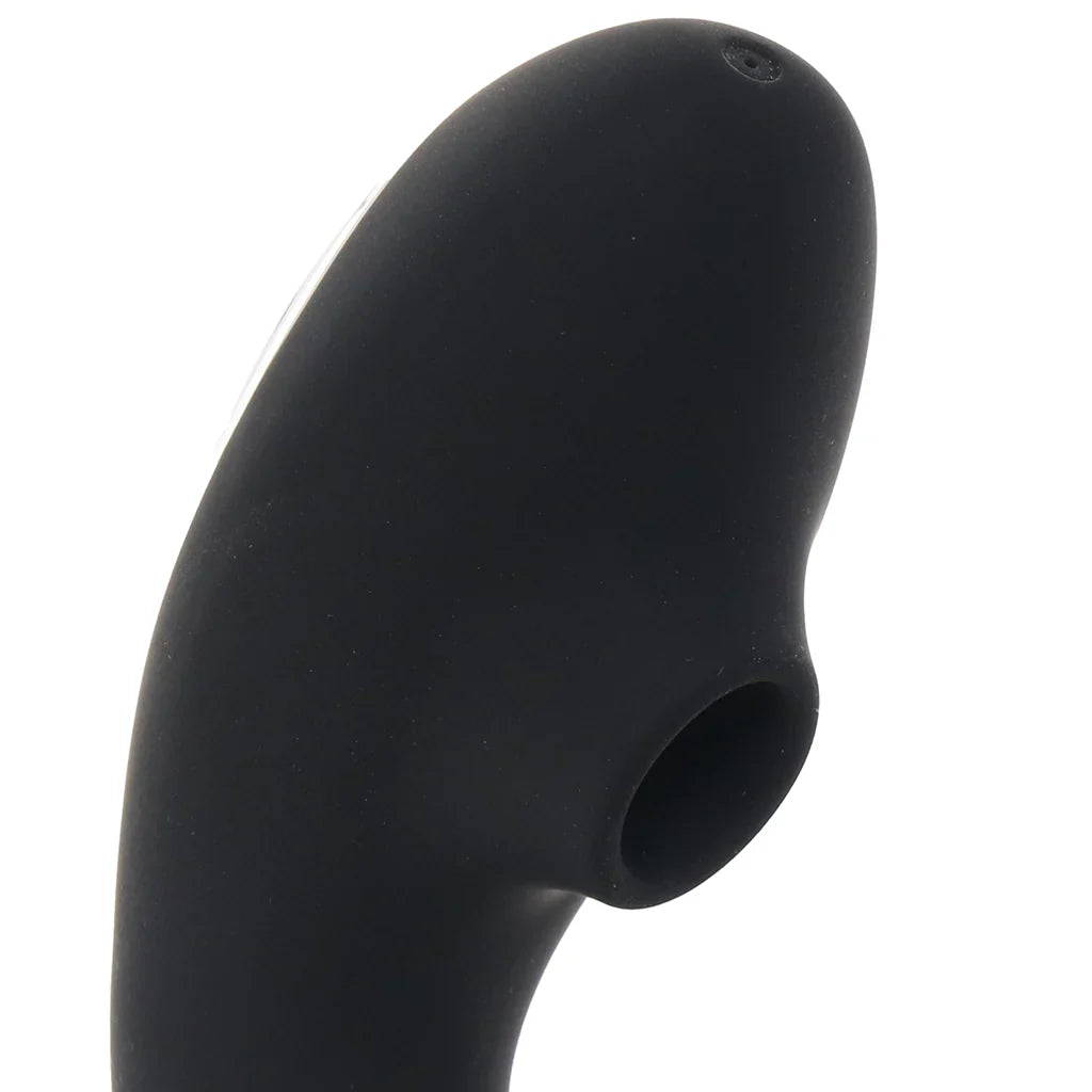 Greedy Girl Duet Stimulator with Clitoral Suction – Edmonton adult store – close-up view