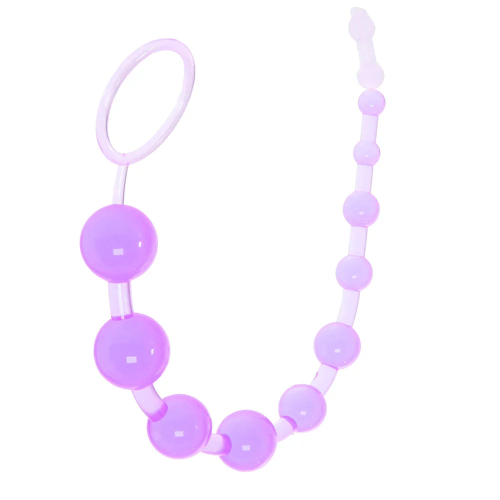 X-10 Anal Beads in Purple – Heaven Boutique Edmonton – side view