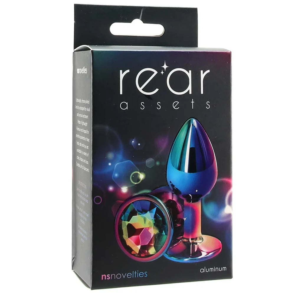 Small Aluminum Plug with Rainbow Gem in Multicolor — buy in Edmonton | Heaven Boutique