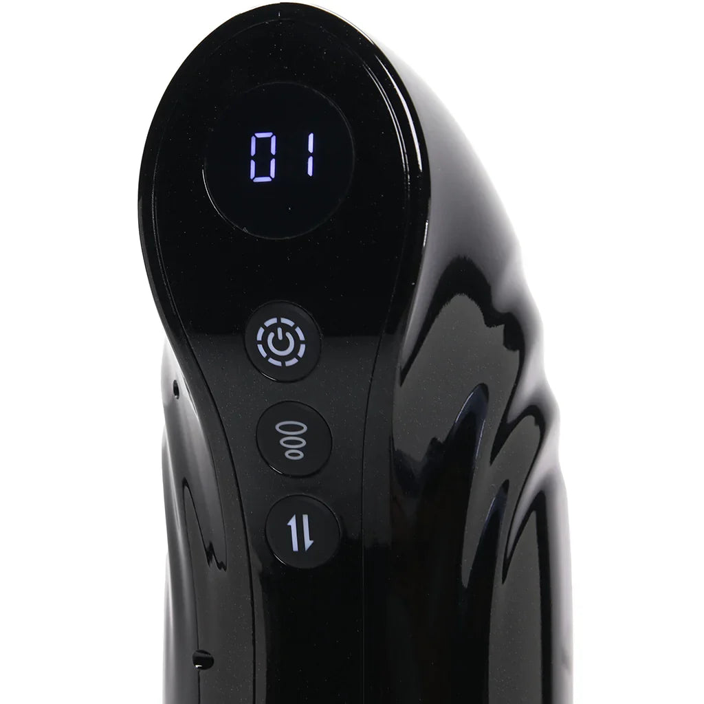 Pumped StrokeMate Auto Stroker in Black – Edmonton adult store – close-up view