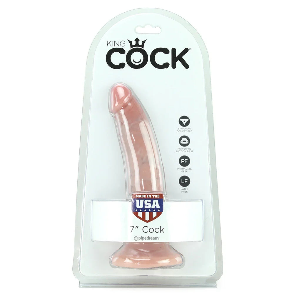 King Cock 7 Inch Dildo in Flesh – Edmonton adult store – close-up view