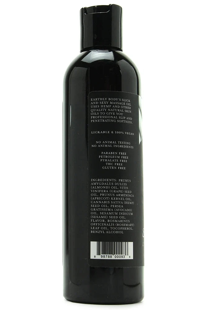 Edible Massage Oil 8oz/236ml in Strawberry – Edmonton adult store – close-up view