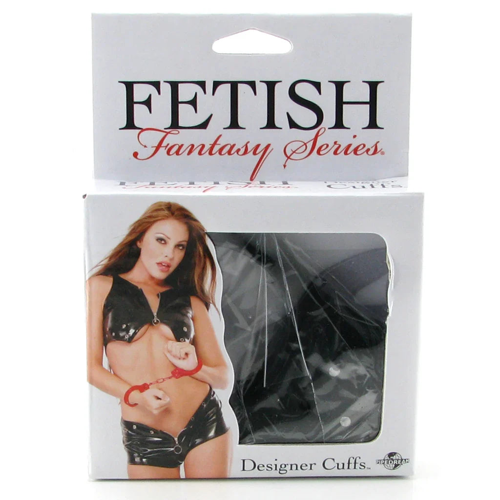 Fetish Fantasy Designer Cuffs in Black – Edmonton adult store – close-up view