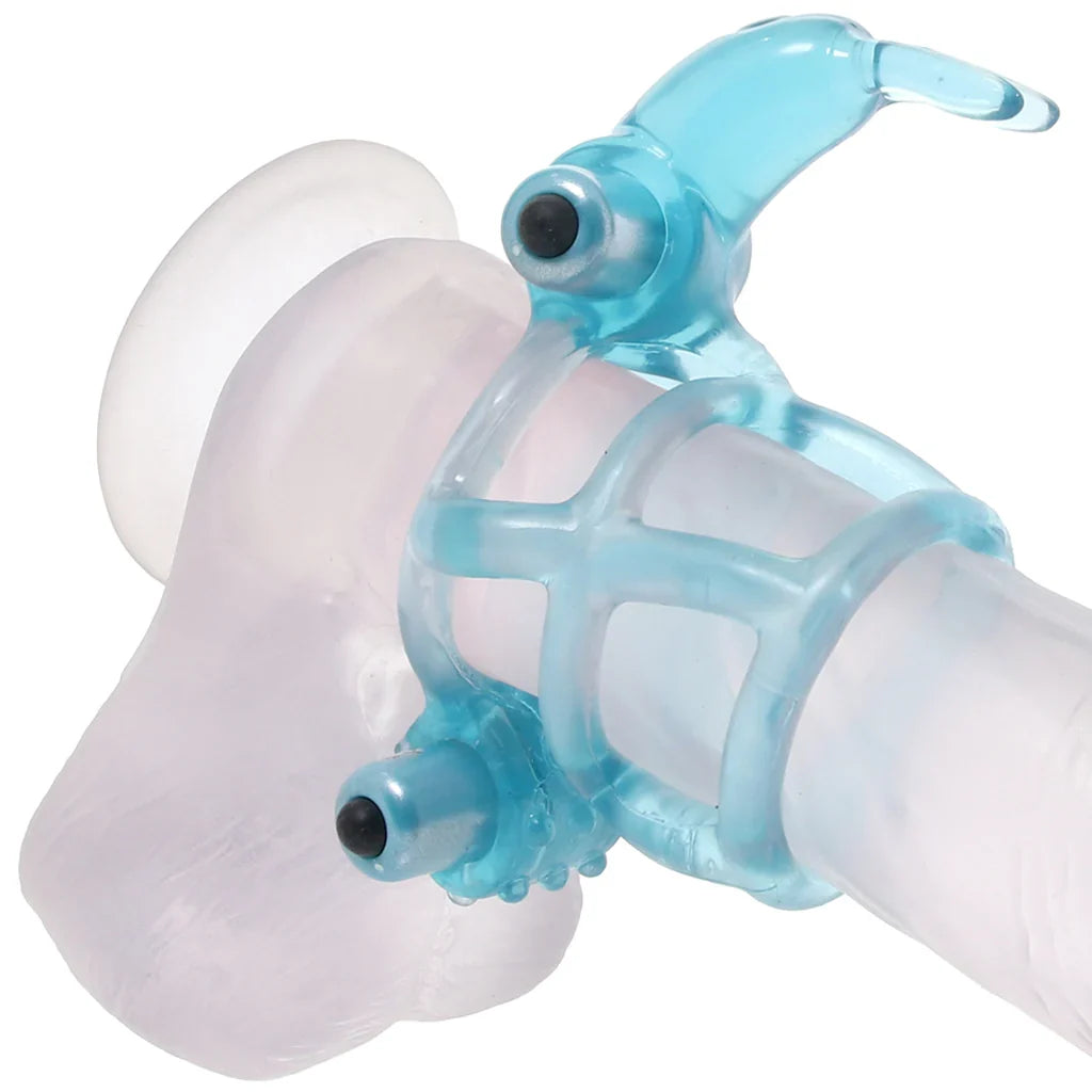 Double Trouble Vibrating Support System in Blue – Edmonton adult boutique – features