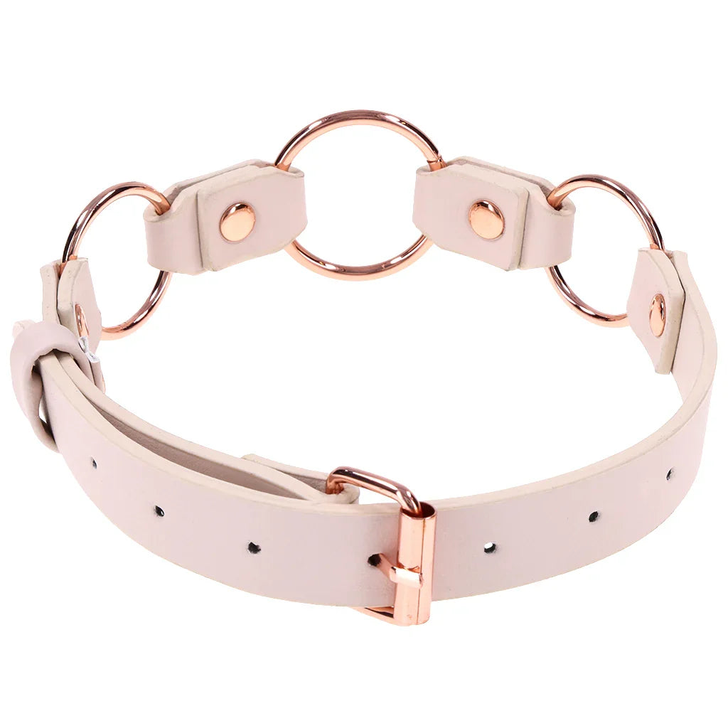 S&M Peaches 'n CreaMe Ring Day Collar – Heaven Boutique Edmonton – side view